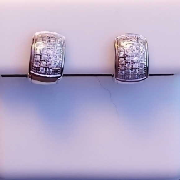 Moissanite Jewelry - Sterling Silver Moissanite Earrings #27